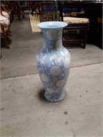 Blue floral large vase