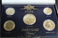 1999 24Kt Gold Plated Coins