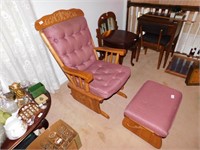 Rocking chair with Gliding Ottoman