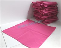 LOT, APRX 140PCS, 17" SQUARE PINK NAPKINS