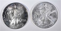 1993 & 1999 AMERICAN SILVER EAGLE DOLLARS