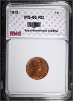 1915 LINCOLN CENT RNG GEM BU RD