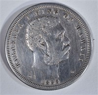 1883 HAWAII HALF DOLLAR, XF