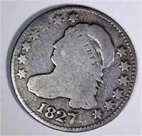 1827 CAPPED BUST DIME, FINE