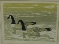 Silk Screened Canadian Geese Print