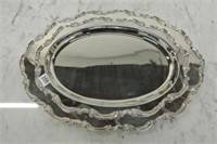 Pair Canadian Silverplate Scalloped Edge Trays