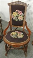 Cherry Wood Victorian Rocking Chair