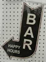 Happy Hour Tin Bar Sign