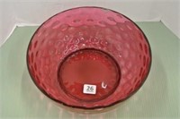 Cranberry Glass Bowl