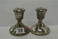 Pair of Sterling Candle Stick Holders