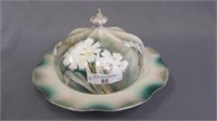 RS Prussia floral butter dish