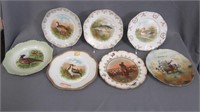 7 German 8" Game plates as shown