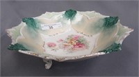 RS Prussia 7" floral footed bowl