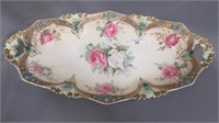 RS Prussia 13" Point & Clover floral celery tray