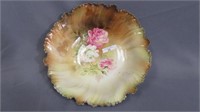RS Prussia 11" floral bowl w/roses