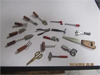 17 pc. lot of Dollhouse Miniature Tool & Garden