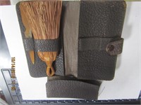 Vtg. Mans Manicure Leather Case w/Brush & File &