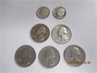 1946 & 1964 Silver Dimes & (2) 1964 Silver Quarter