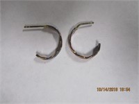 925 Silver Pr. of Pierced Hoop Earrings 2.2gr