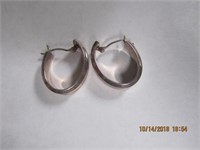 925 Silver Pr. of Pierced Hoop Earrings 3.6 gr.