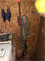 2 Pair of Jumper Cables & Pipe Wrench
