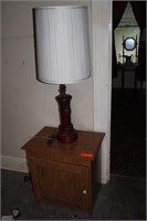 1 Door End Table & Pitcher Pump Lamp