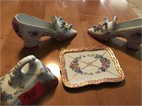 PORCELAIN SHOES AND DISH