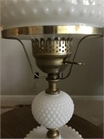 16" MILK GLASS LAMP