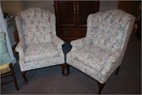 2 Uphlolstered  Wingback Chairs