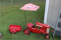 Pedal Tractor & Pull Behind Wagon