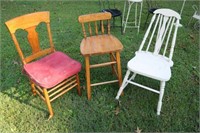 3 Wood Side Chairs
