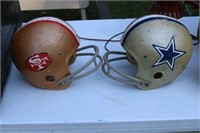 2 NFL Football Helmets