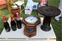 Seth Thomas Clock, Plant Stand, Lamp