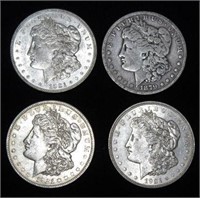 4 Silver Morgan U.S. Dollar Coins