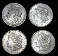 4 Silver Morgan U.S. Dollar Coins