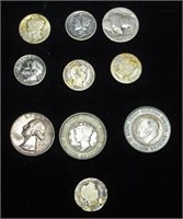 9-Silver Coins & Buffalo Nickel