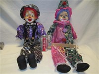 Pair of clown dolls