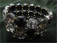 Bracelet, black/clear