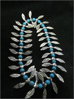 Bracelet, silver/blue, smaller stones