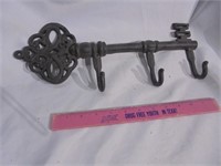 Cast iron key coat rack