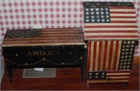 AMERICAN FLAG POTATO BOX & STORAGE BENCH