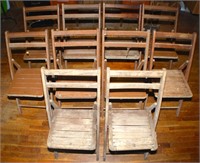 10 - WOODEN FOLDING CHAIRS