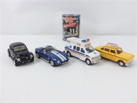 4 voitures miniatures rétro-propuls., détail photo