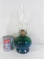 Lampe à l'huile en verre, avec globe