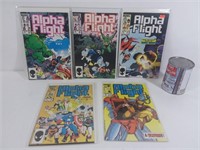 Lot de 5 comics Marvel Alpha Flight