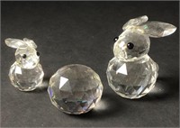Swarovski Crystal Bunnies and a Sphere