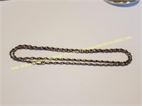 STERLING SILVER TWISTED ROPE NECKLACE