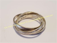 STERLING SILVER CONCENTRIC RING BAND