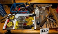 Files, clamp, chisels - 3 boxes