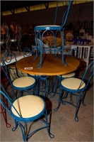 Ice cream parlor set - table w/ 6 chairs